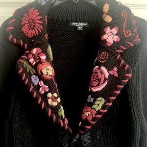 Betsey Johnson long cardigan sweater jacket